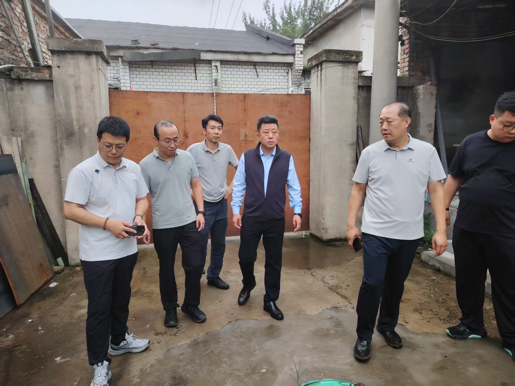 赛欧公司主要领导督导检查防汛工作落实情况