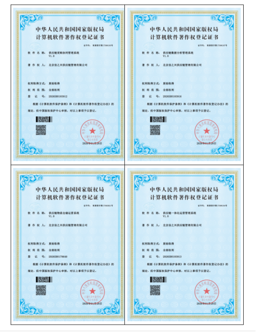 佳之兴公司所属供应链公司获国家软件著作权认证电子证书信息照片-1
